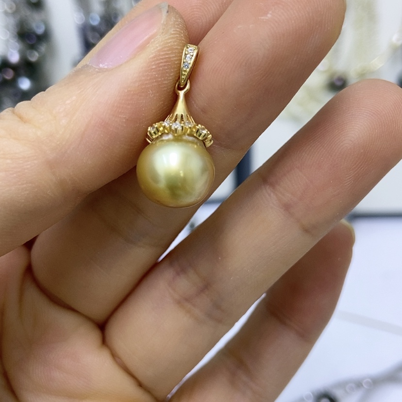 【闪购商品】海水珍珠耳饰未镶嵌暖*的