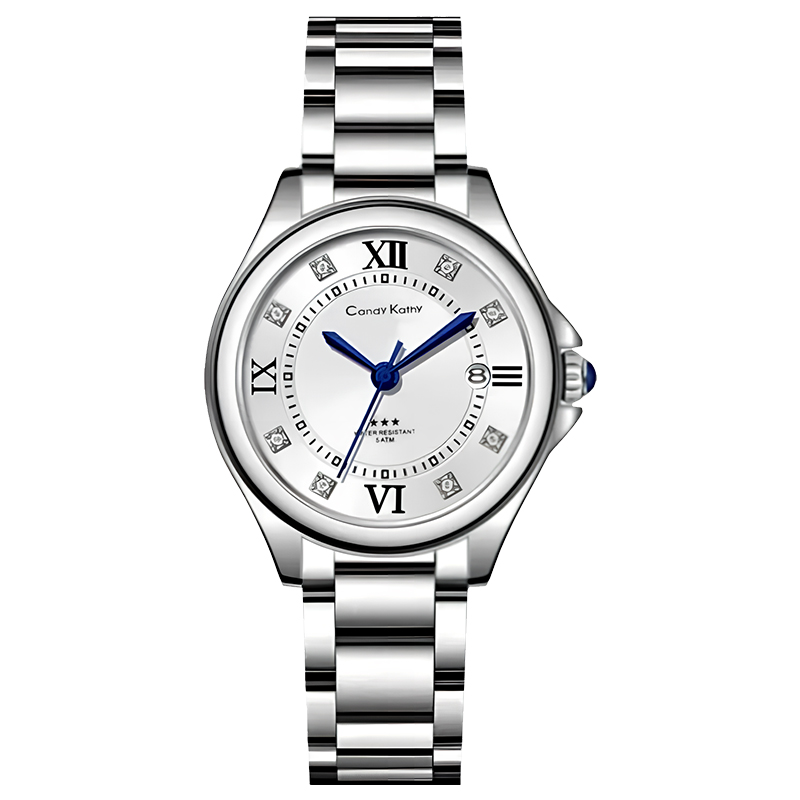 Candy Kathy【官方正版】ck313 机械款方钻气球蓝针经典女士手表d