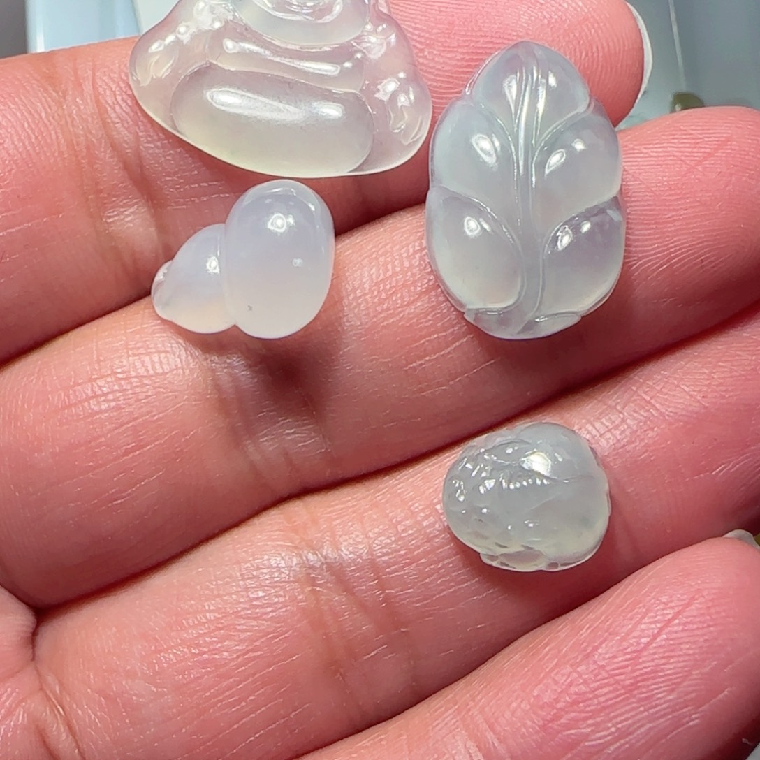 起***…定制翡翠未镶嵌天然翡翠4个