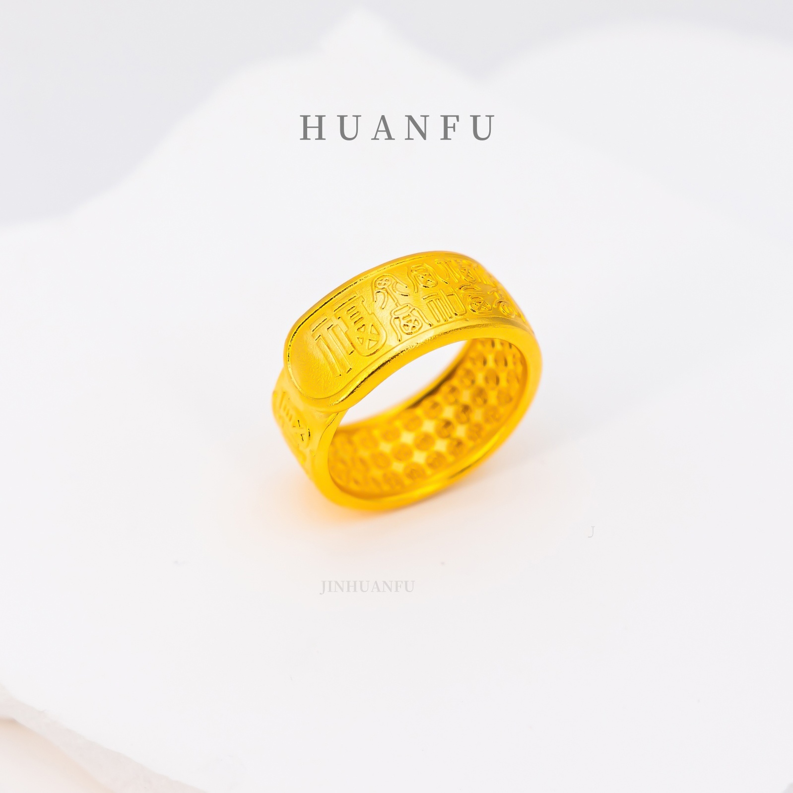 足银戒指 百福开口戒指 可调节带福字指环情侣时尚