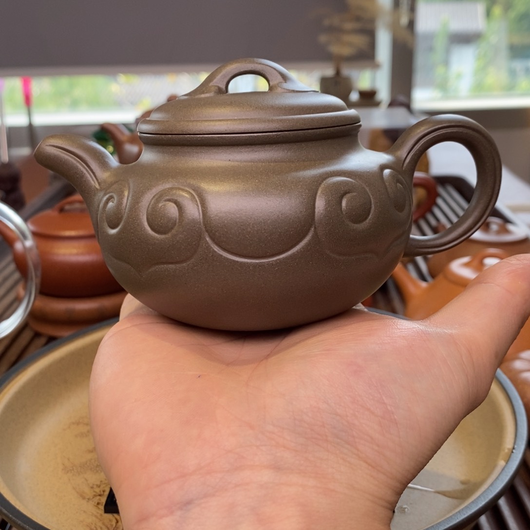 茶壶紫砂鲁娜全手工青段如意仿古