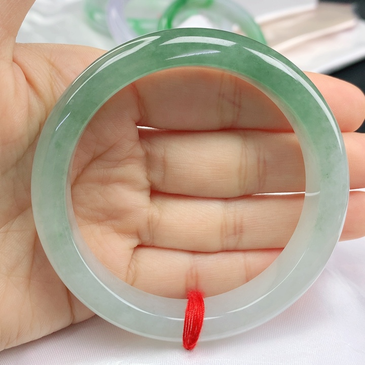 翡翠手镯（圆镯）未镶嵌半山半水57