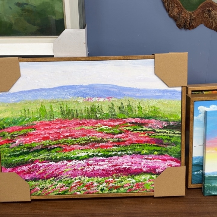 手工手绘精品油画30+40带框