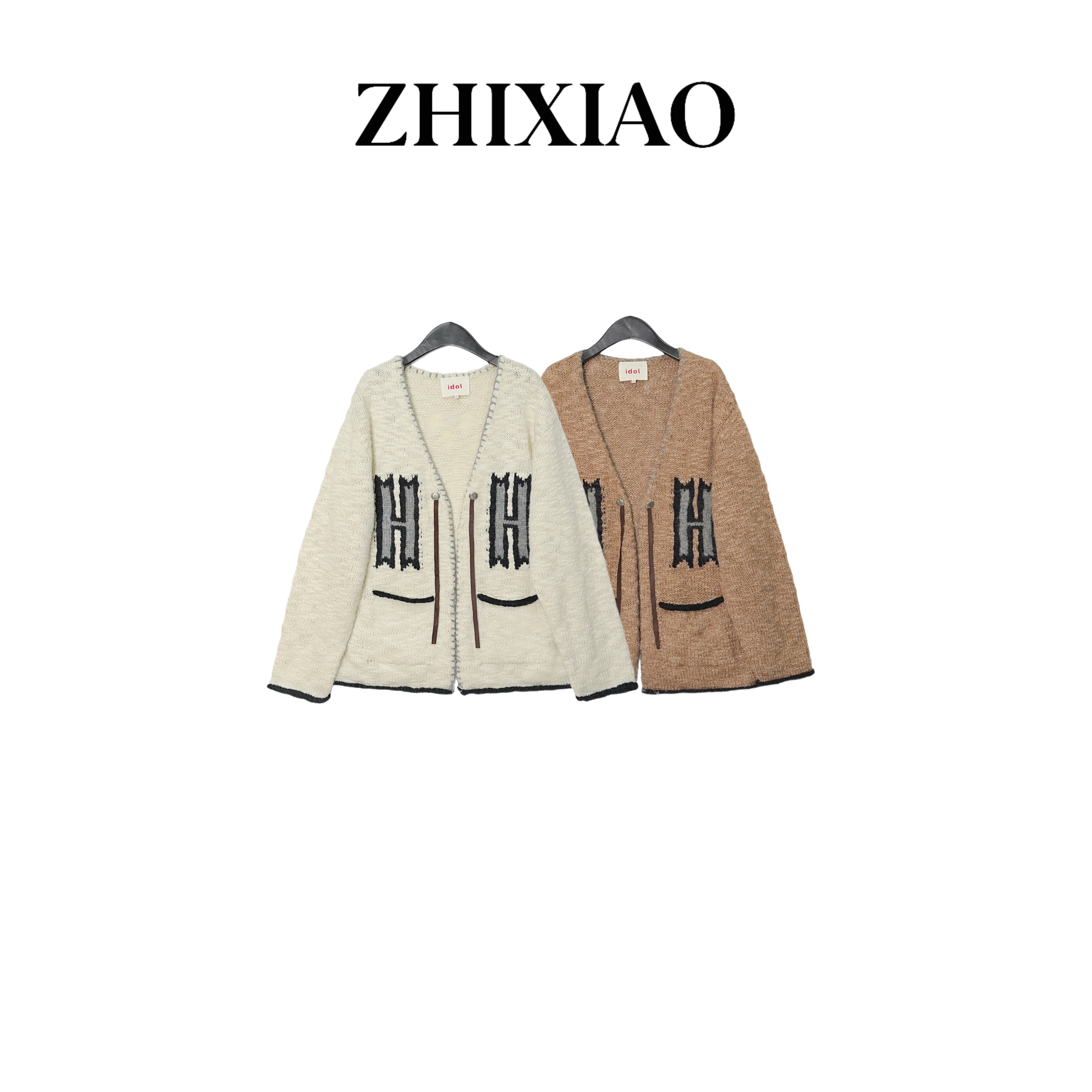 【ZHIXIAO】秋冬新款：羊毛针织开衫39095