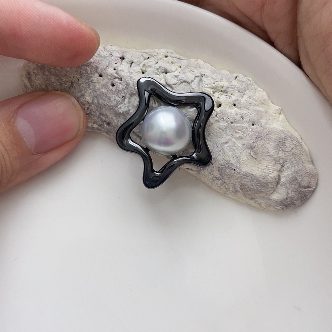 海水珍珠吊坠(不含链)银S925镶嵌