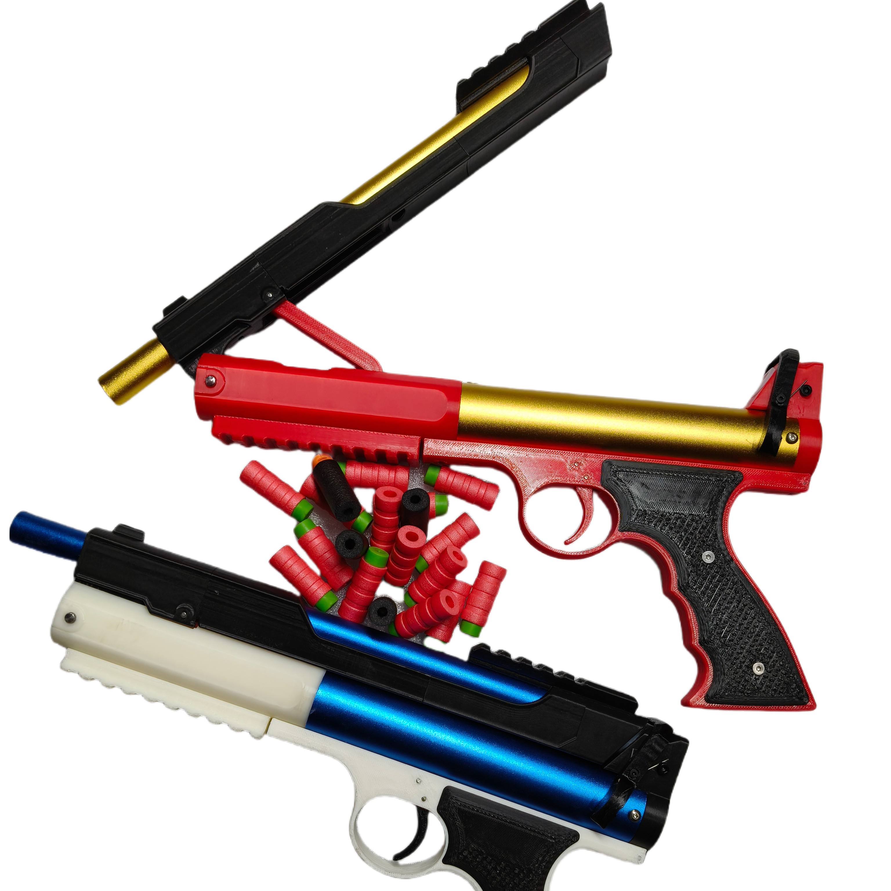 3D打印发射海绵软弹玩具解压手搓玩具