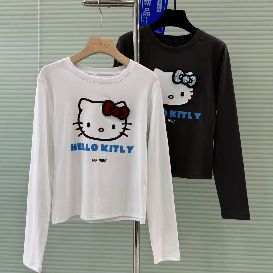 南油KoKoKT猫两色长袖T恤