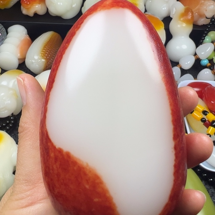 新疆戈壁五彩石金丝