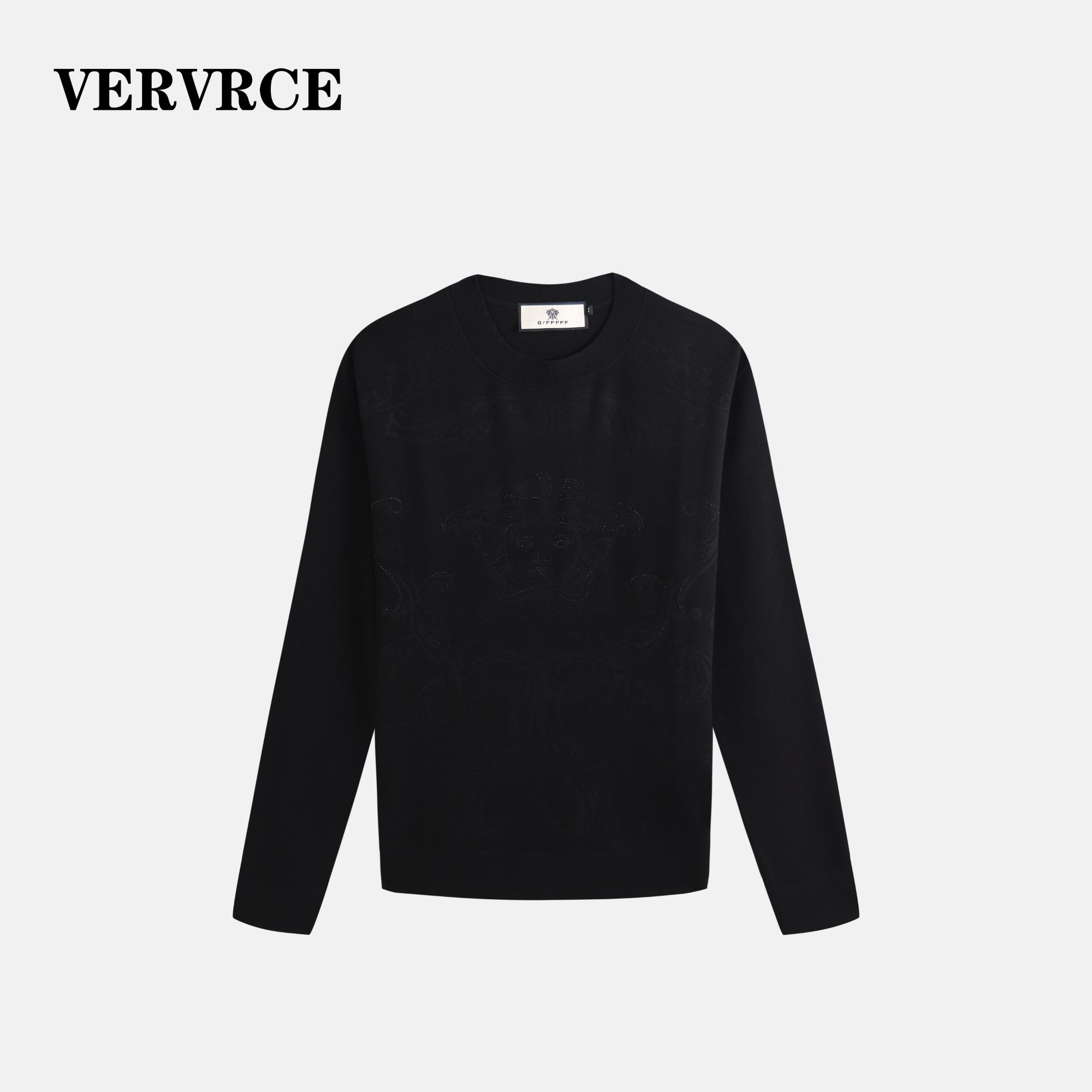 VERVRCE/Lamen秋季男士经典高级感长袖圆领穿百搭针织衫保暖