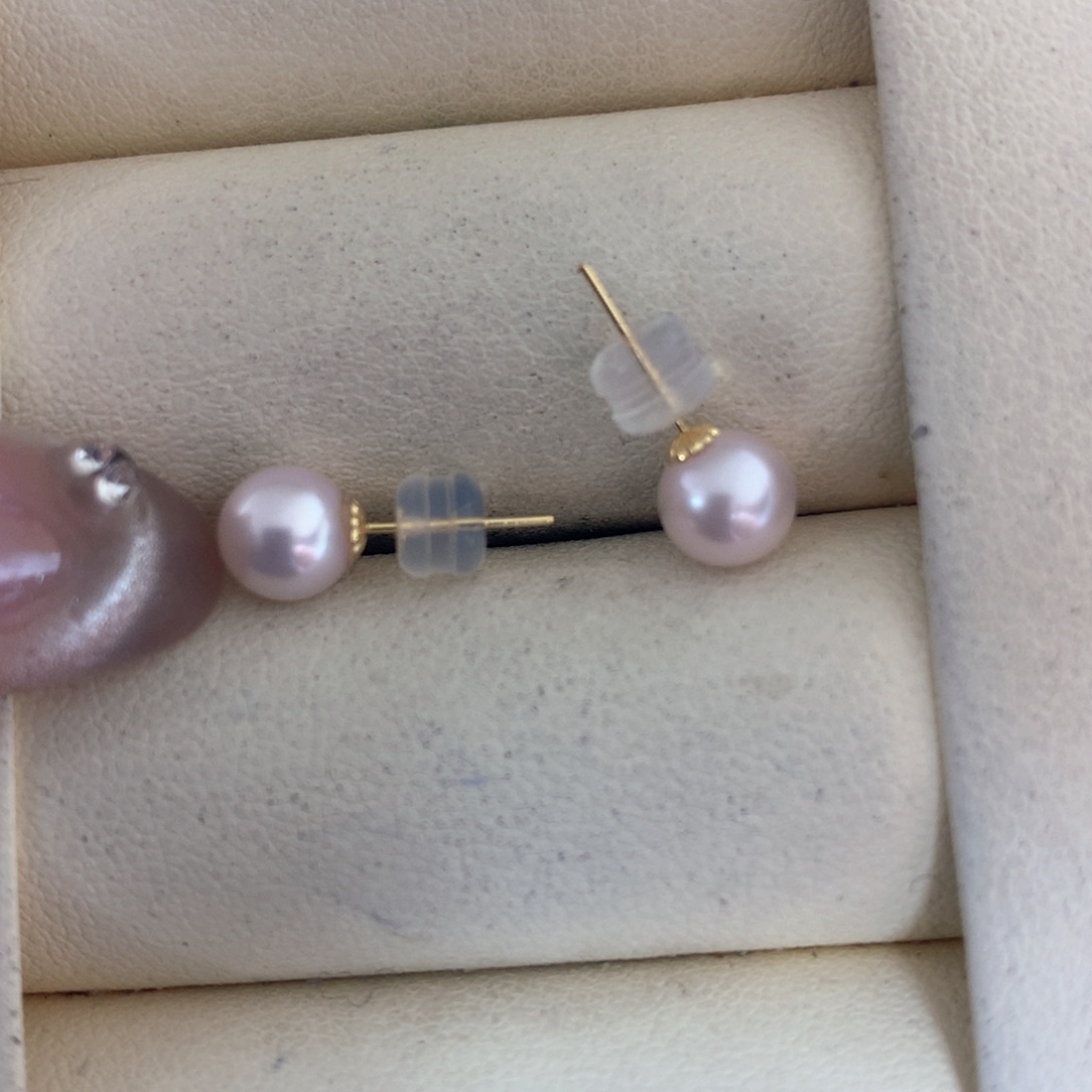 海水珍珠耳饰18K金镶嵌