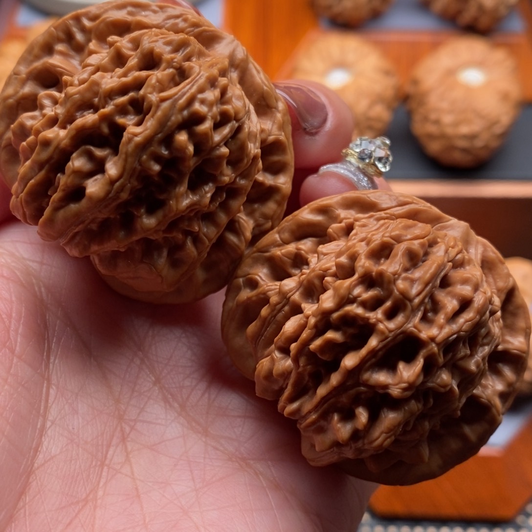 文玩核桃把件44尺寸四座楼 全