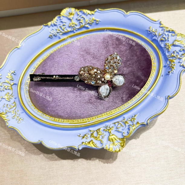 Little Sun韩菲儿饰品 泡菜韩国蝴蝶弹夹 侧边夹