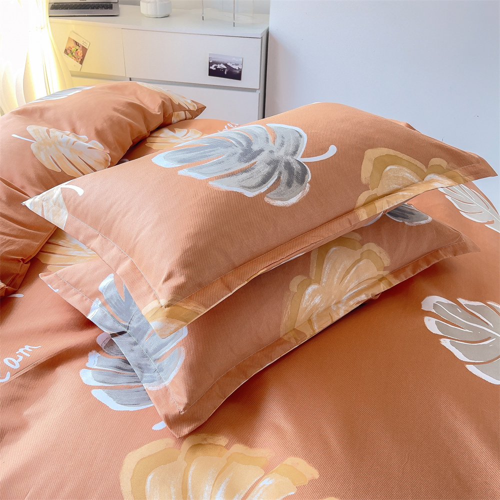 大叶有橙枕套一对（48*74）