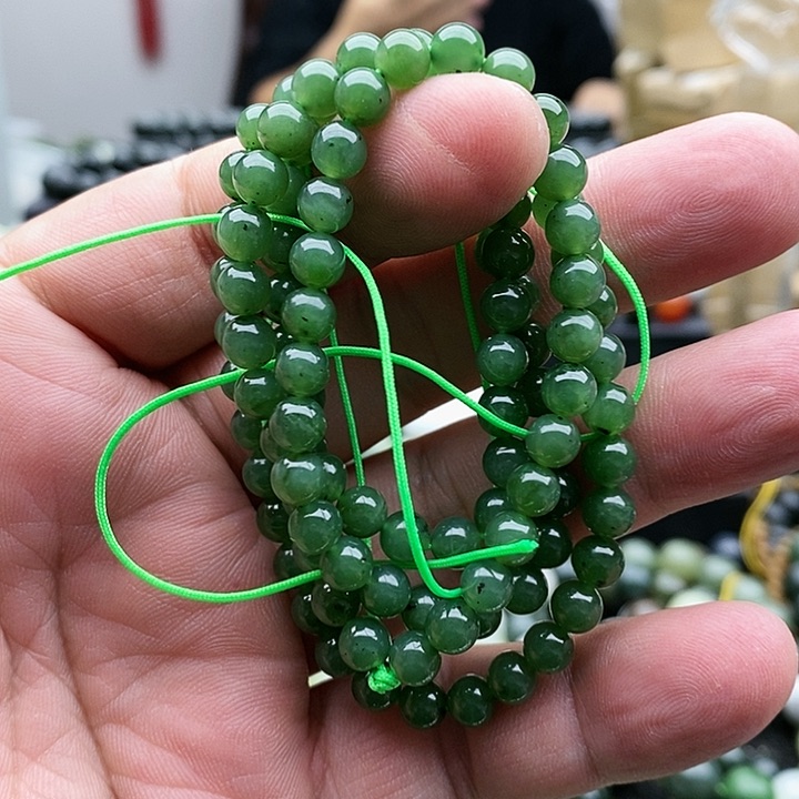 【闪购商品】未镶嵌手链和田玉碧玉108