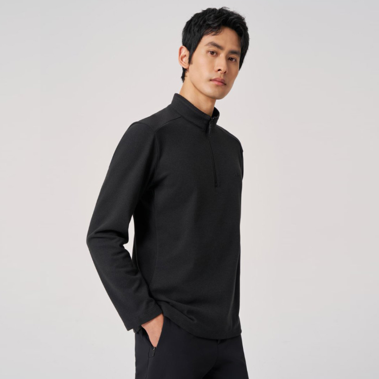 男士翻领长袖T恤