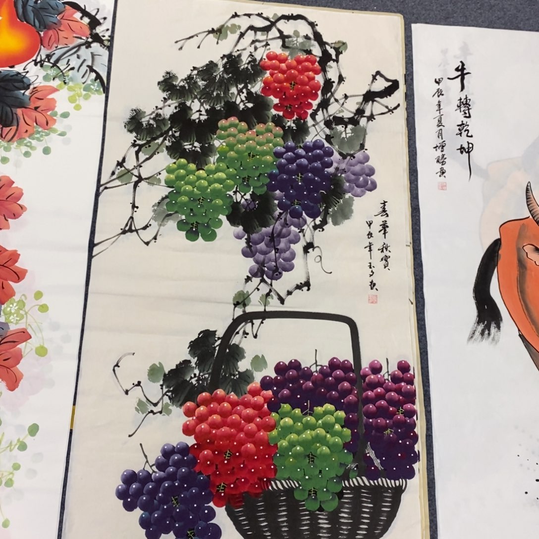 国画尺寸140✖️70四尺手绘