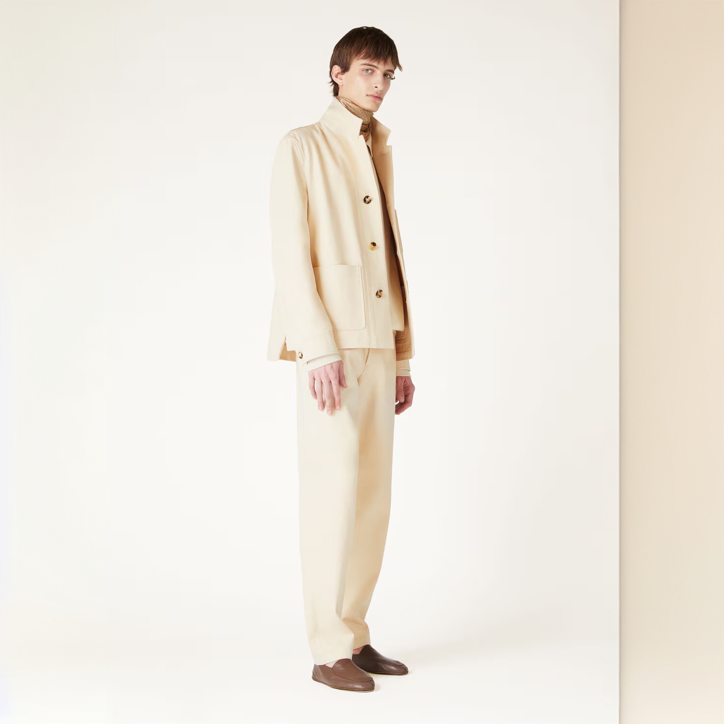 25款LP*天丝羊毛混纺春季薄款男士翻领商务休闲夹克外套8803