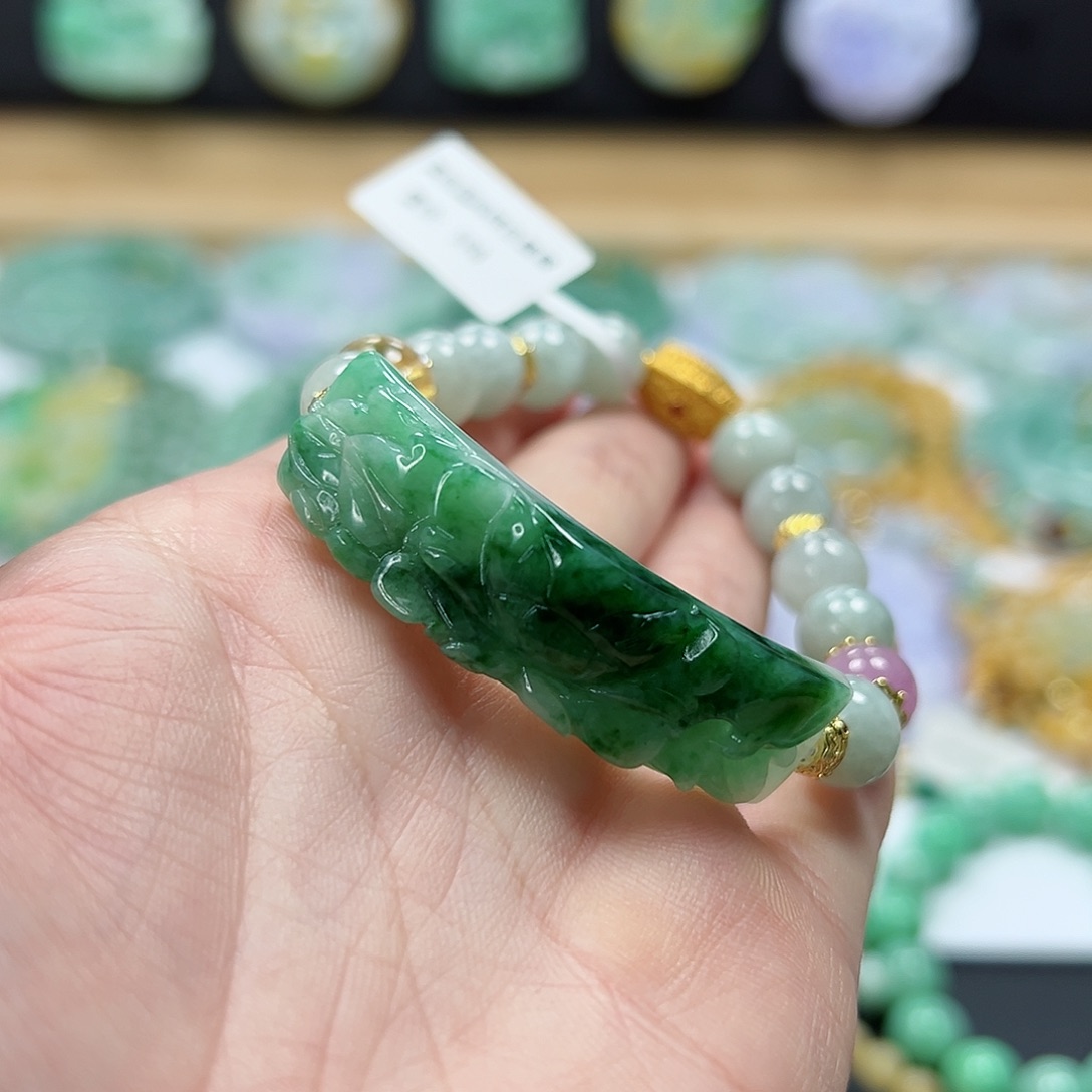 未镶嵌手链翡翠手牌