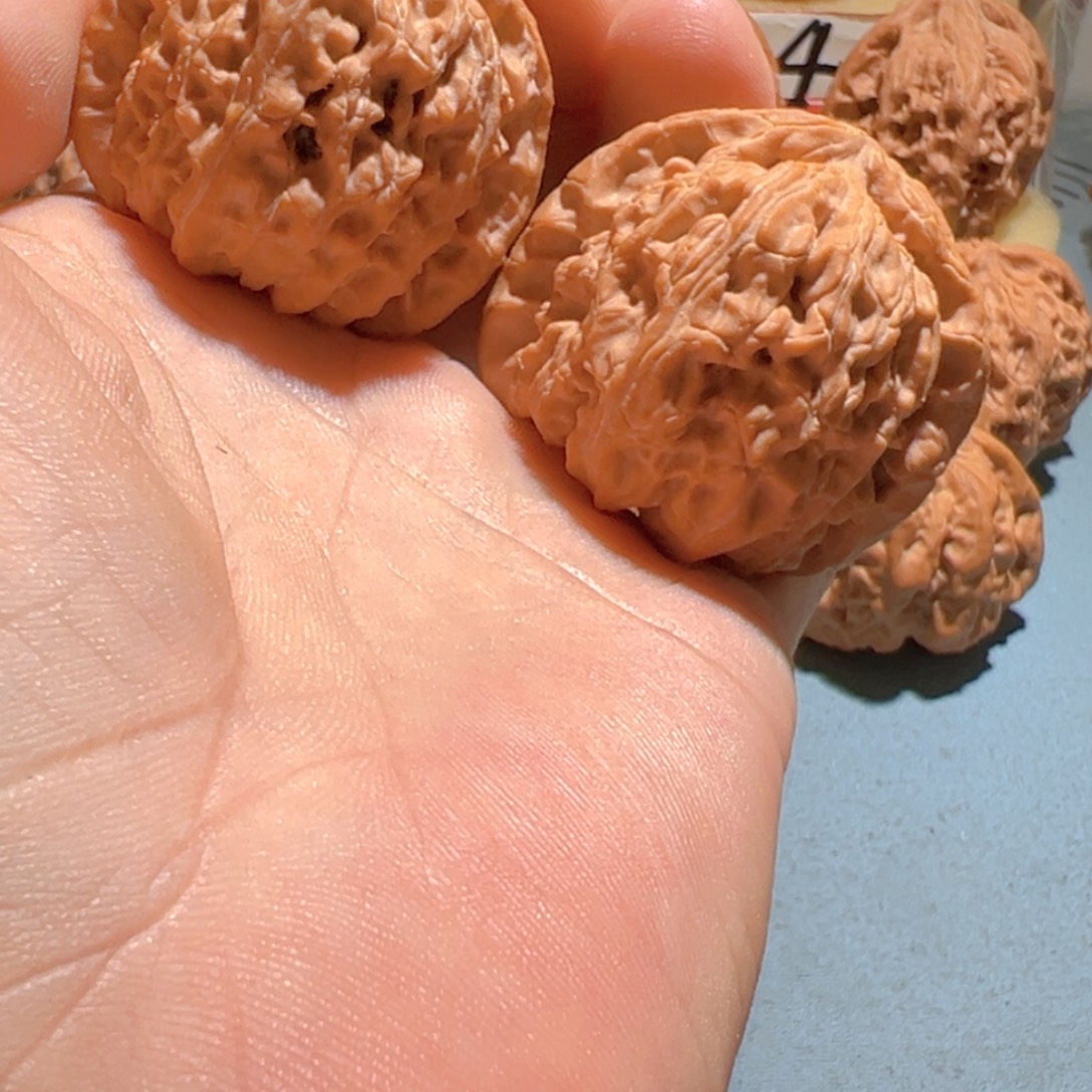 把件文玩核桃三角白40