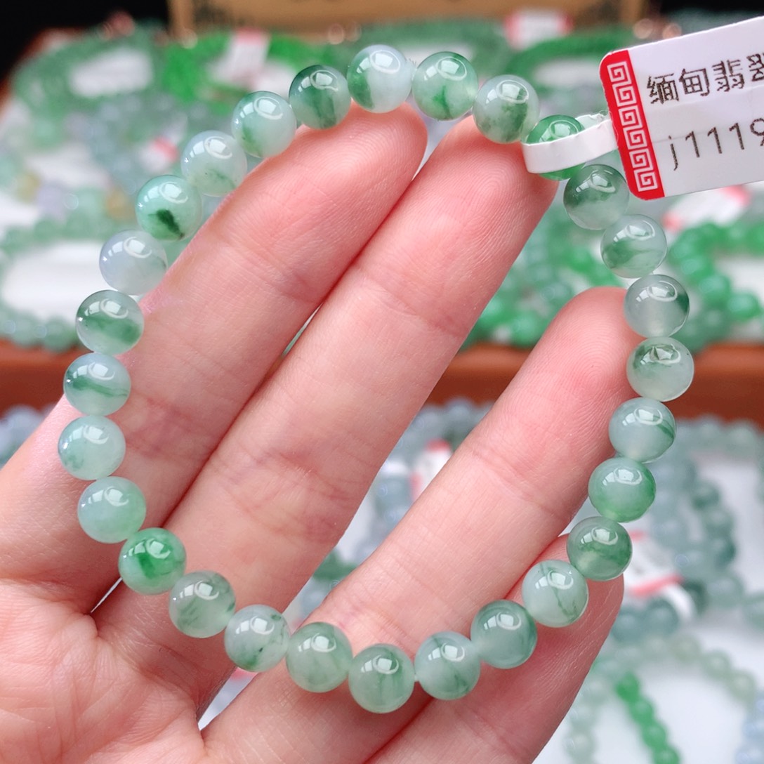 翡翠手链未镶嵌翡翠6.5mm