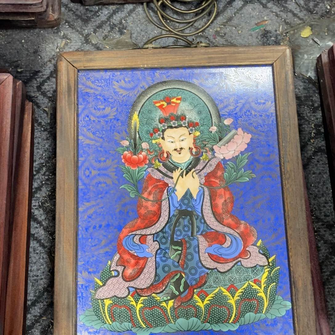 瓷片37*28*1景德镇瓷板画柴窑烧制