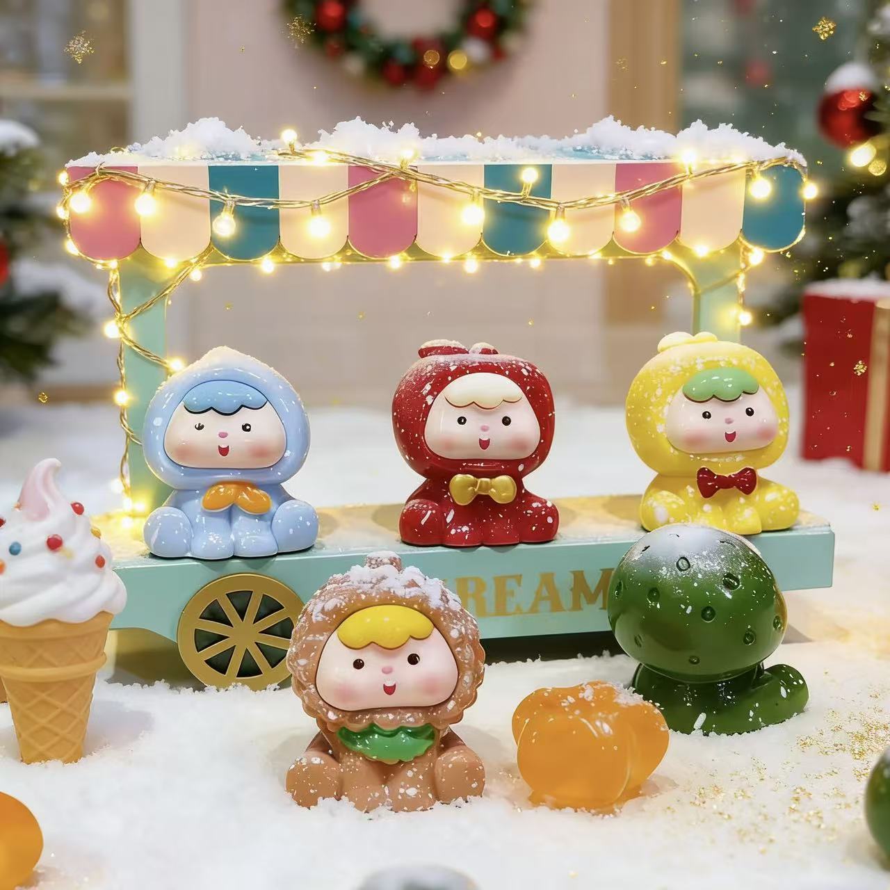【九宫格】可爱圣诞水果崽崽树脂摆件diy饰品配饰少女心治愈系
