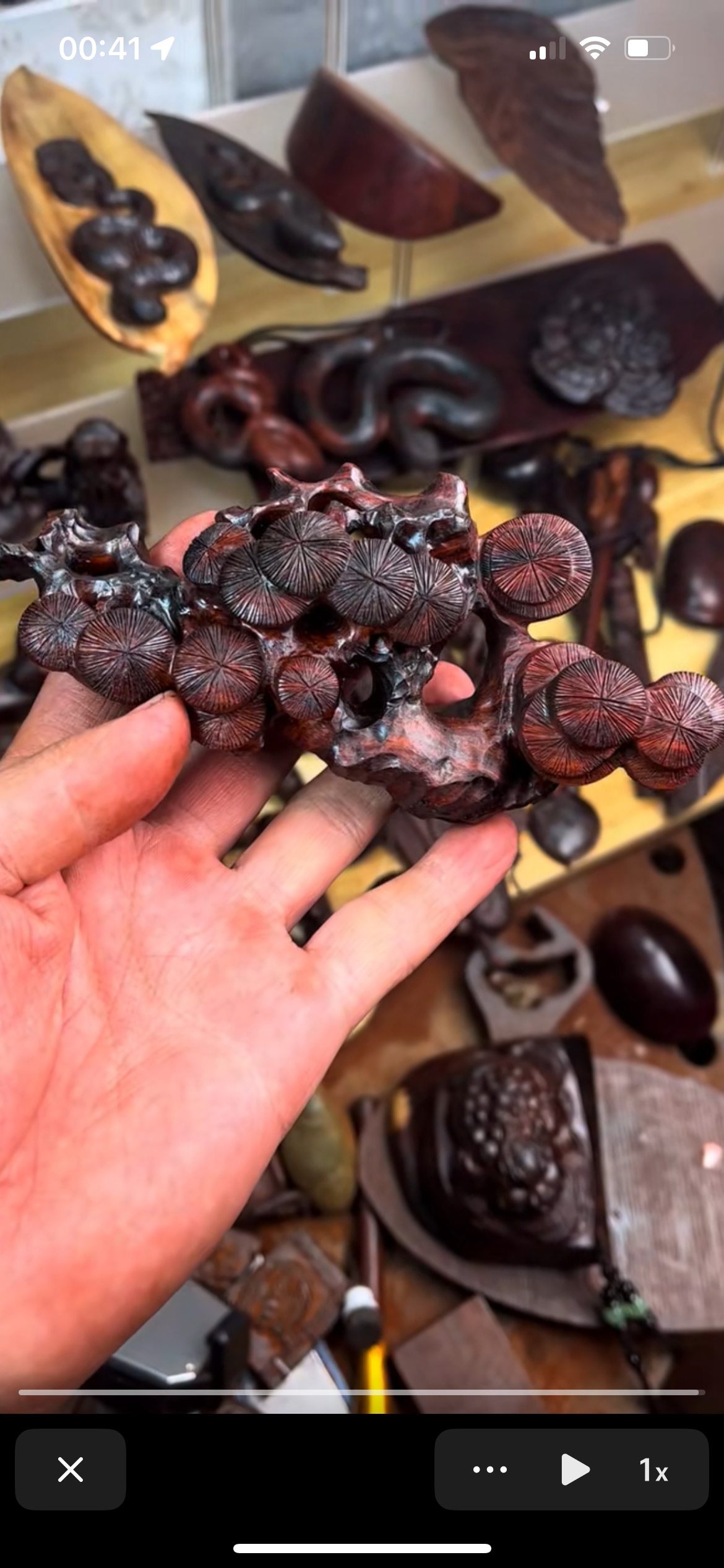 小叶紫檀小摆件，云客松