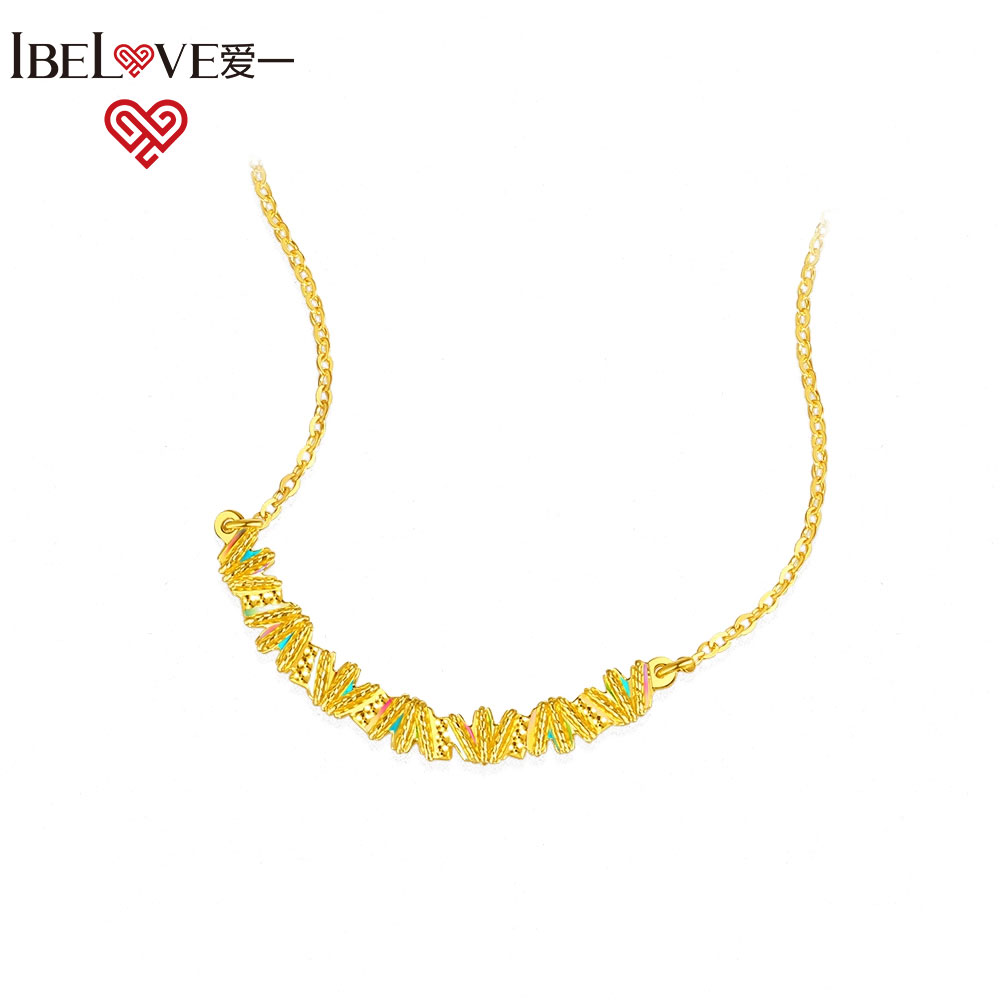 IBELOVE爱悦己 足金999璀璨星河锁骨项链时尚轻奢情人节礼物