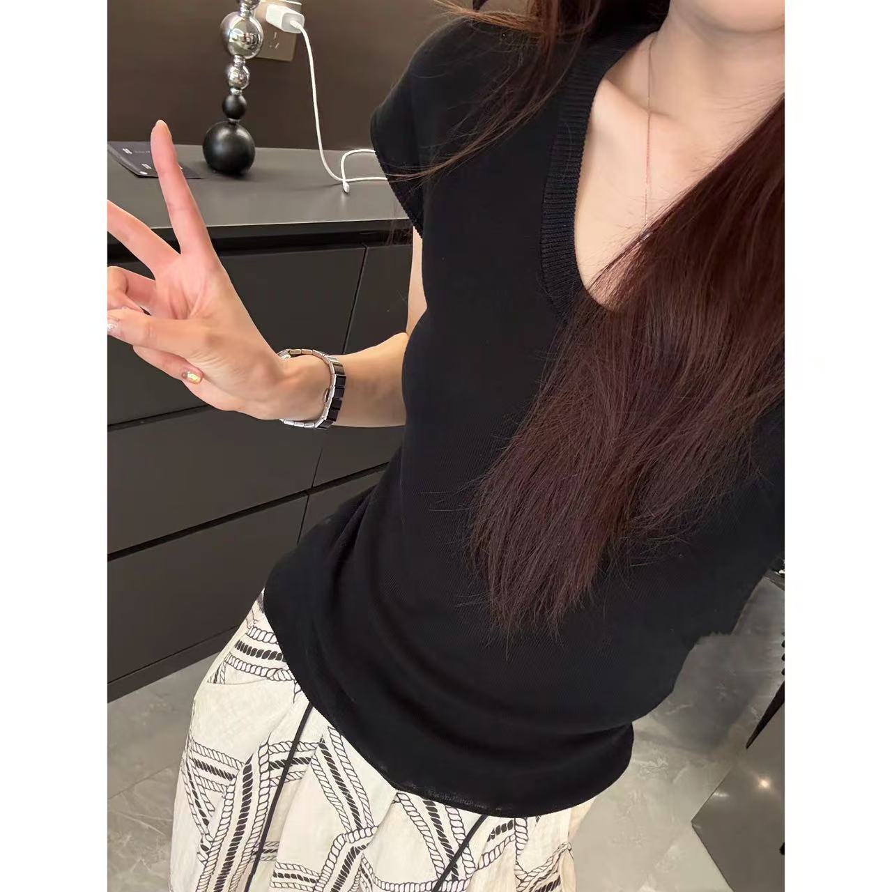 徐秋阳  柔光美人（小版型）夏季新款百搭时尚休闲短袖YM338