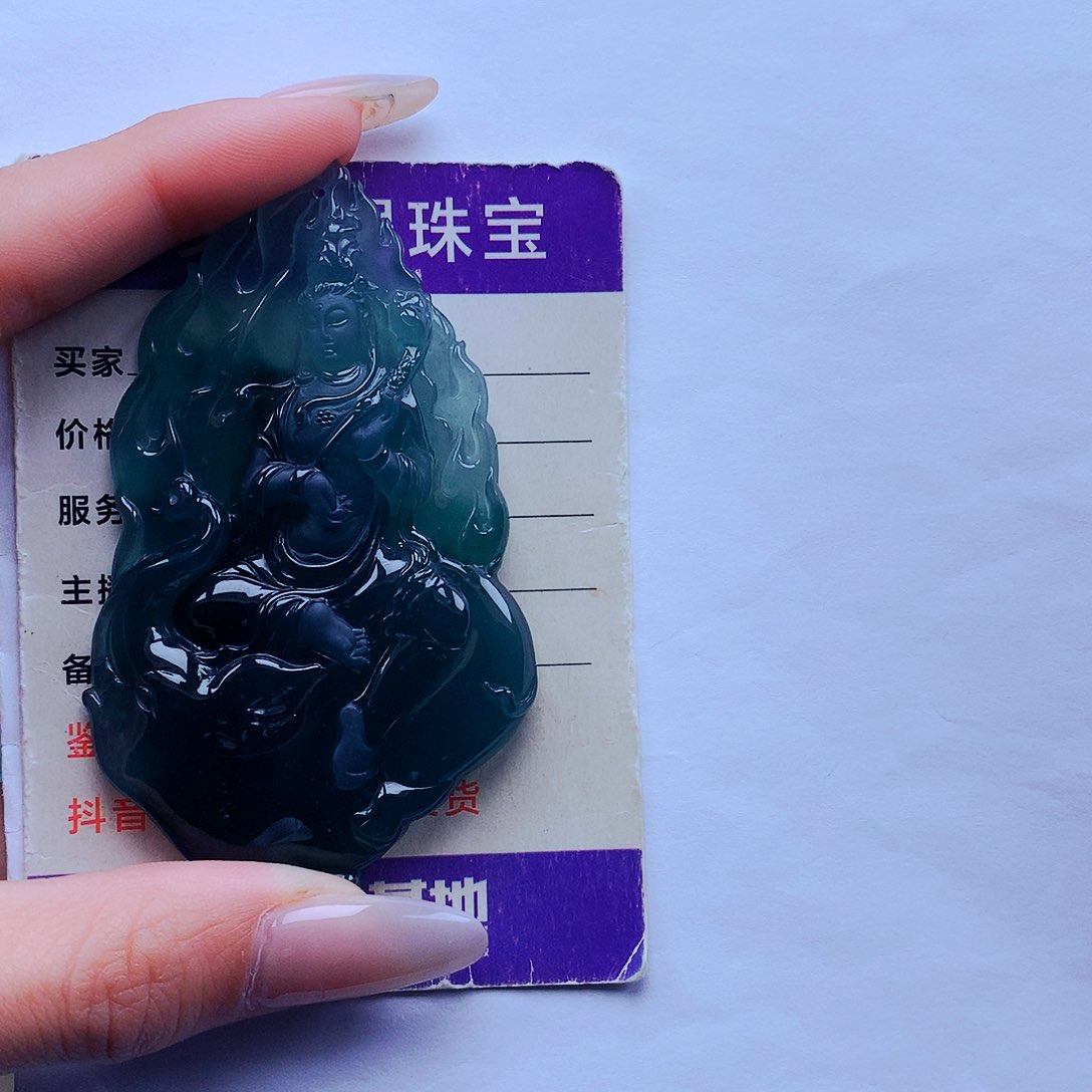 颈饰未镶嵌翡翠石*正品Ａ货翡翠吊坠