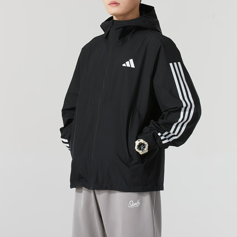 阿迪达斯 男装运动服跑步健身训练外套时尚潮流休闲夹克JD1043