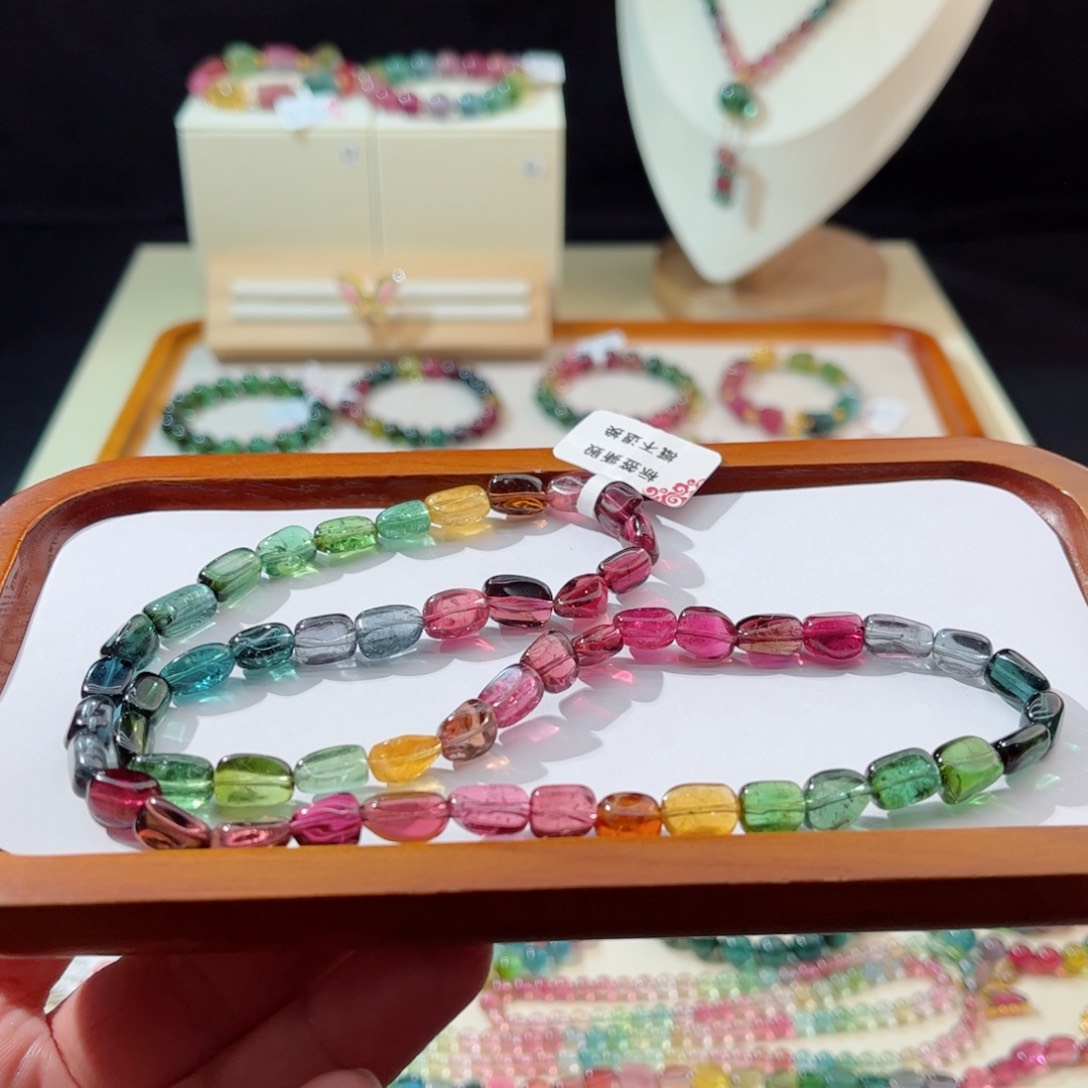 碧玺手串未镶嵌手串