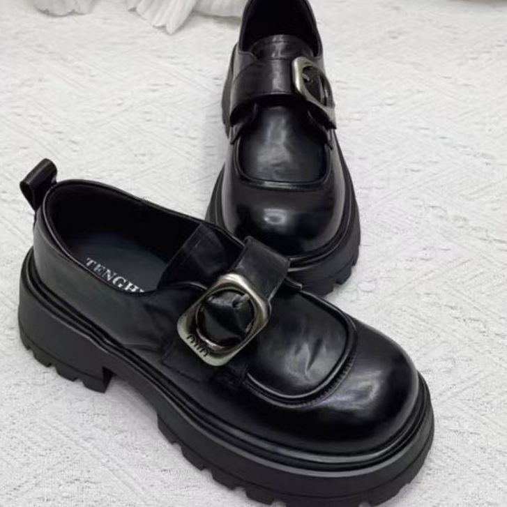 欧洲站皮带搭扣2025新款高级感英伦风乐福鞋5H6-2573