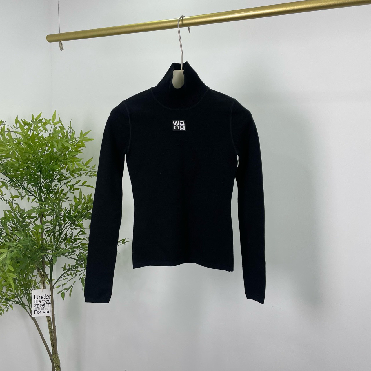 99新  Alexander Wang 亚历山大王 高领针织打底衫 XS码/98新/无