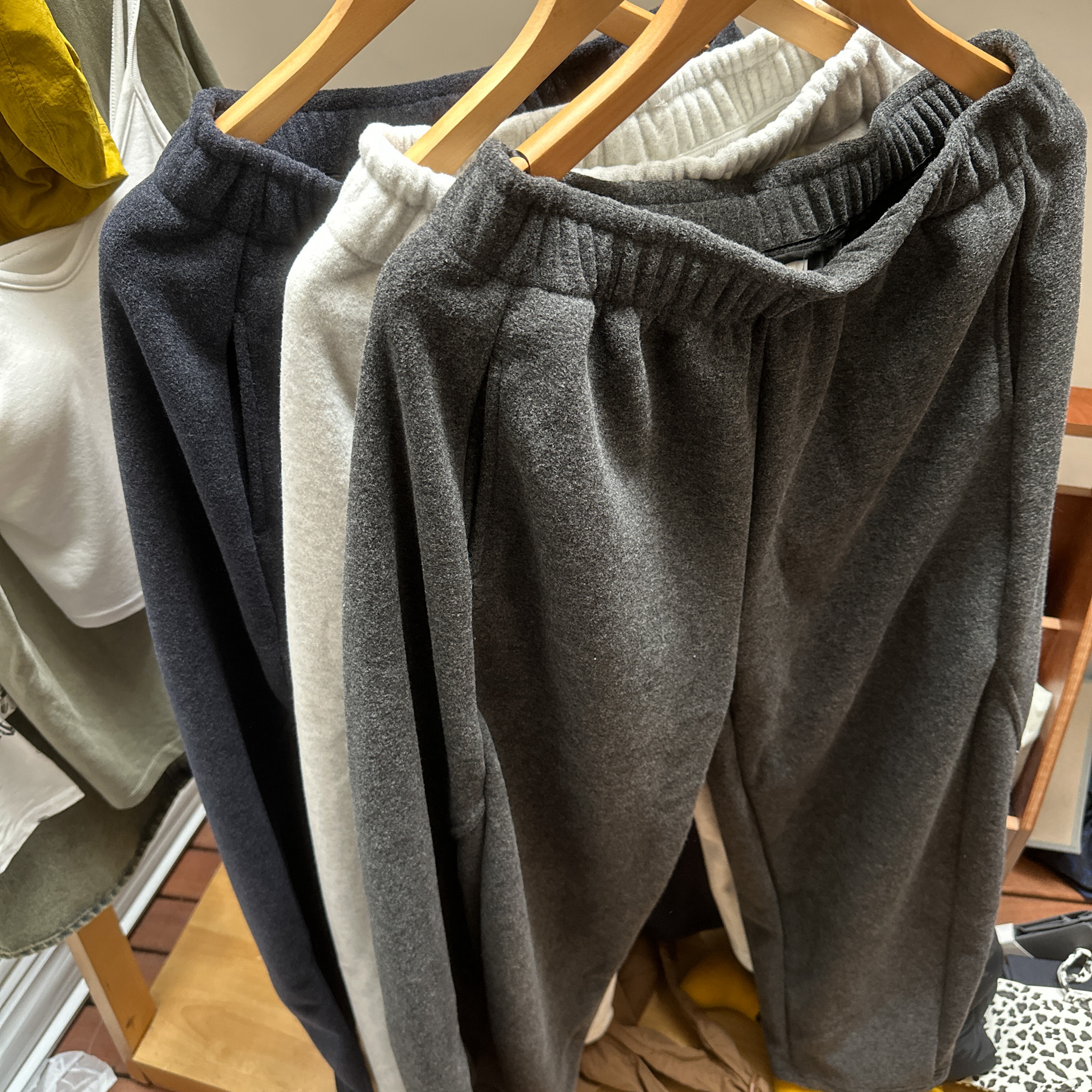 【美琪优选】加绒加厚 羊宽松百搭女士厚长裤 休闲裤87521