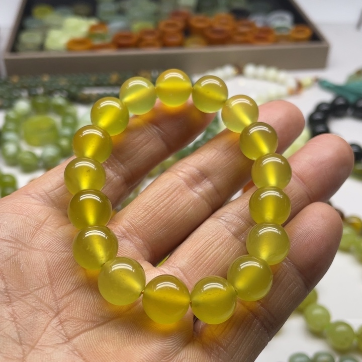 蛇纹石玉手串12未镶嵌