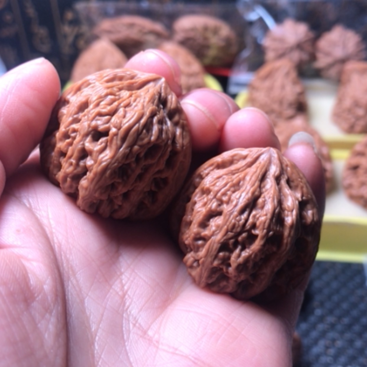 【闪购商品】摆件核桃密纹尺寸33