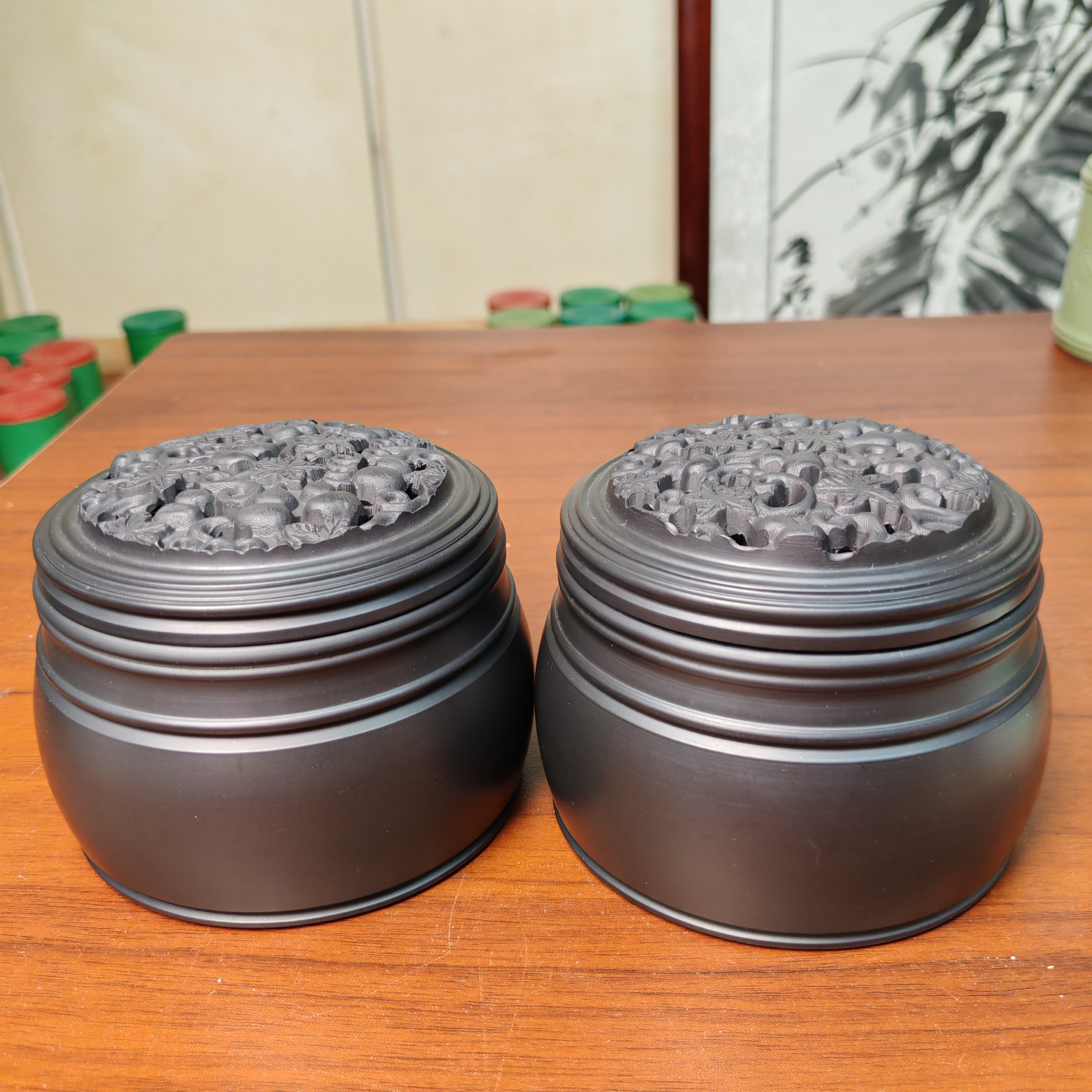 悦鸣堂葫芦万代精品黑虫叫罐一对