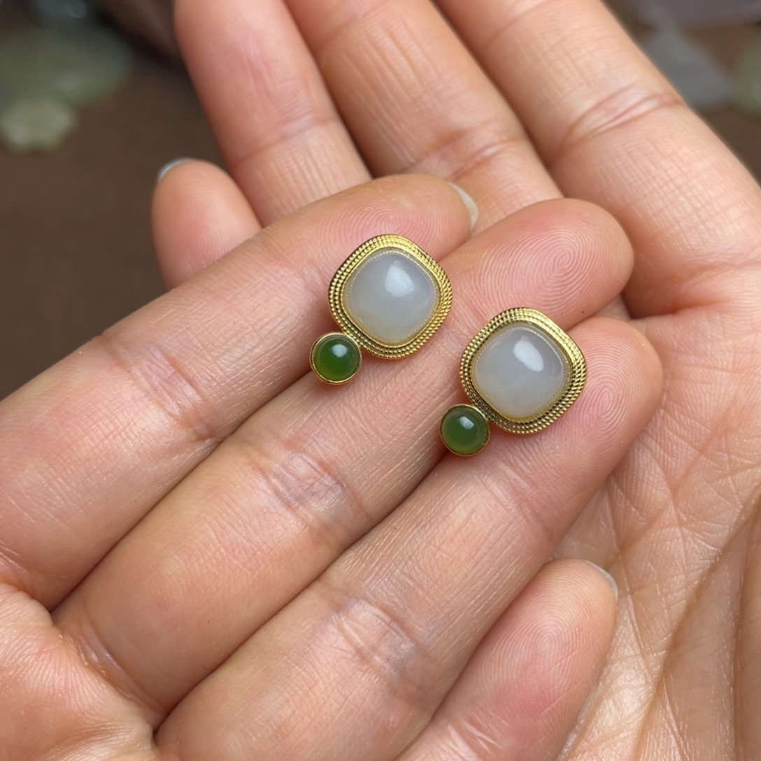 和田玉银S925镶嵌颈饰