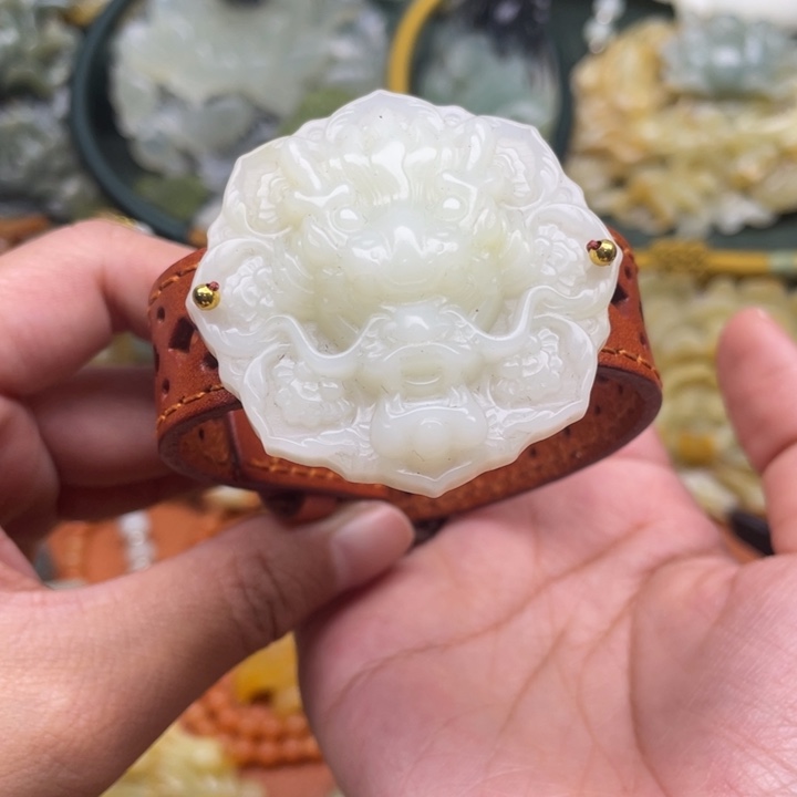 蛇纹石玉手牌合金