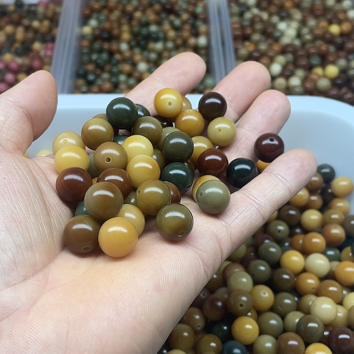 白玉菩提吊坠13精品非料多宝圆100颗