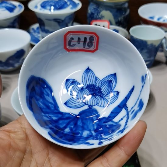 骑***下杯张学鸿老师青花微瑕