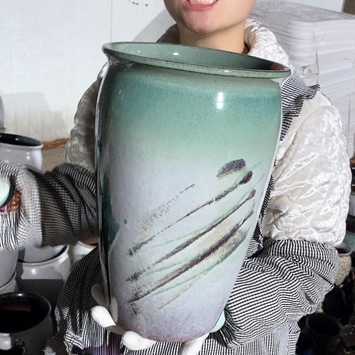 紫砂花盆瑕疵口20高30