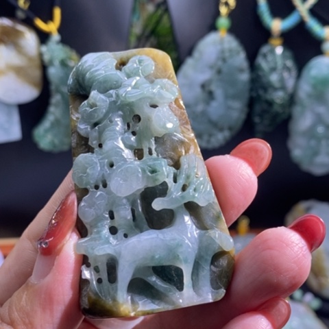 【闪购商品】颈饰未镶嵌翡翠鹿