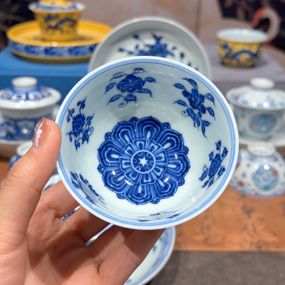 瓷片手工手绘陶瓷茶具