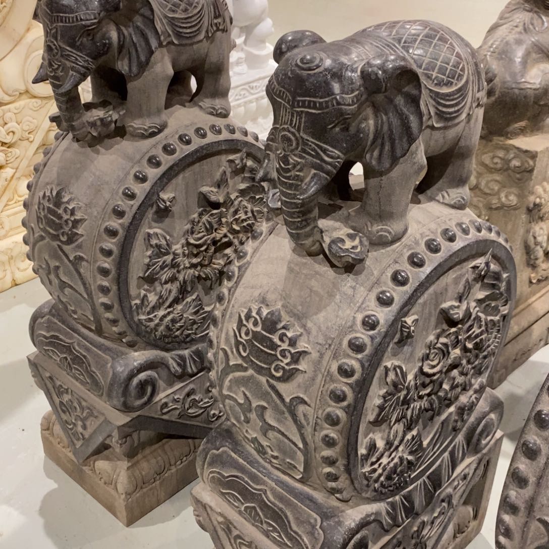 @***木石材青石80抱鼓石包邮不管卸车