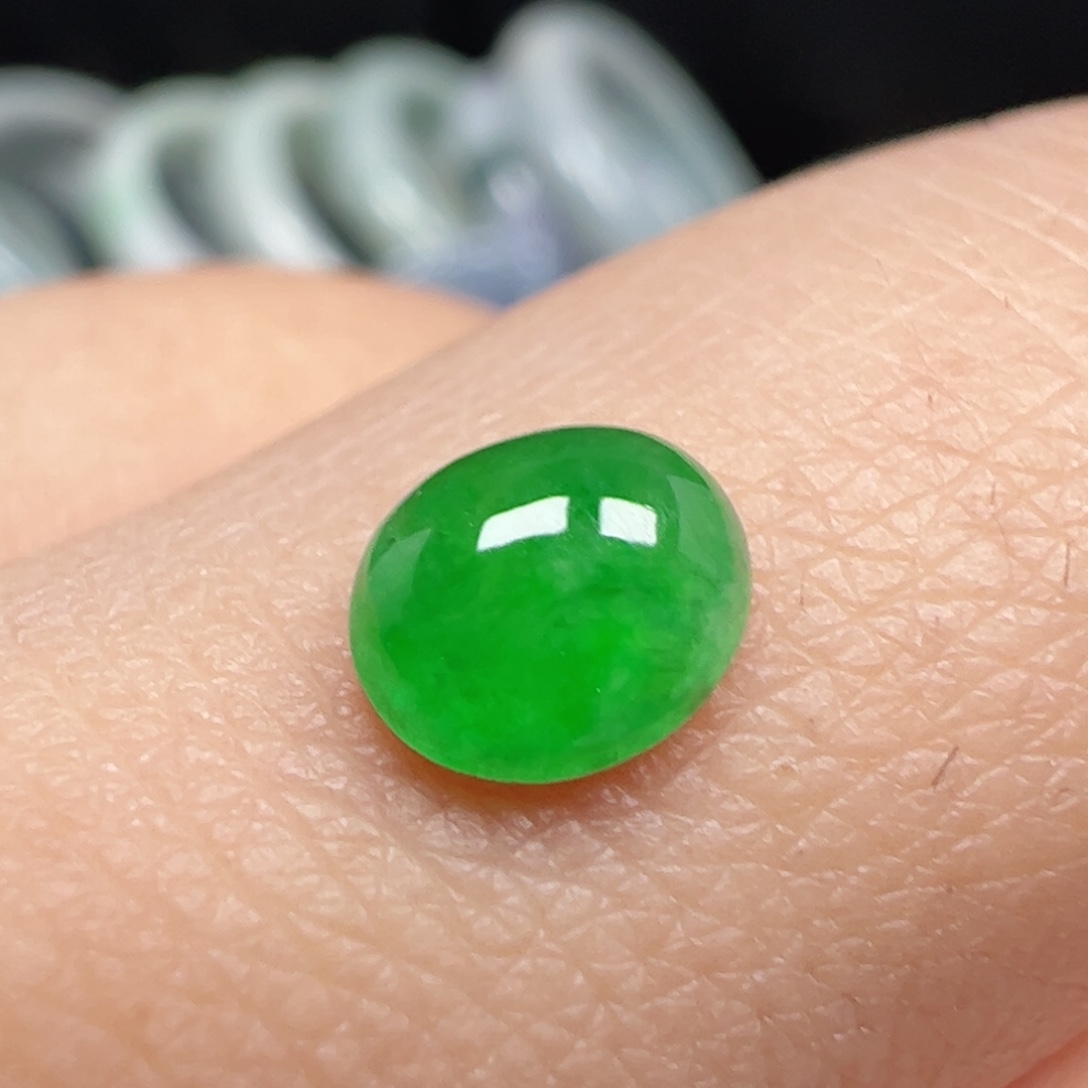 翡翠未镶嵌耳饰蛋面