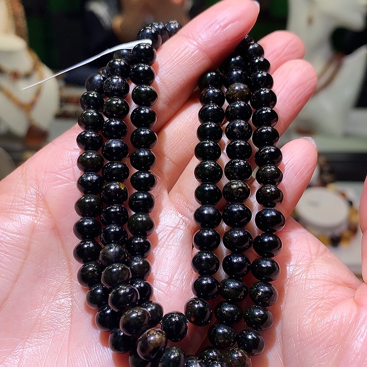 未镶嵌琥珀裸石7m有星翳珀