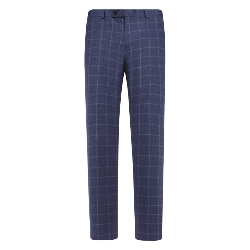 Y1540路春秋男式西裤中腰修身商务休闲长裤 深蓝色