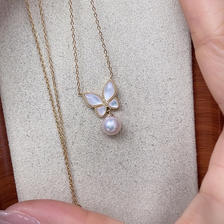 银S925镶嵌颈饰海水珍珠